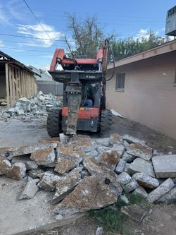 Skid steer dump truck haul off Excavation