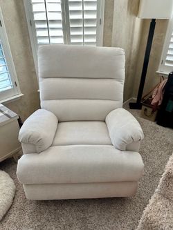 Recliner - rocker and swivel (cream)