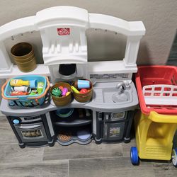 Kid's Kitchen and Cart