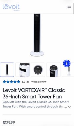 Levoit VORTEXAIR Classic 36-Inch Smart Tower Fan