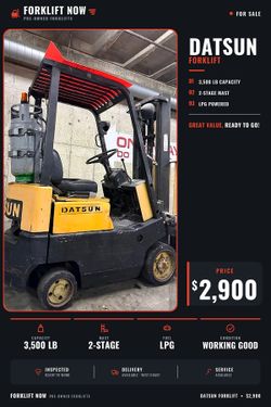 DATSUN forklift 3500 lb capacity ,2 stage working good
