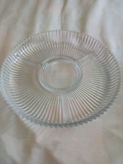 Divided Glass Serving Plater