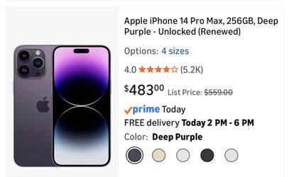 Deep Purple iPhone 14 Pro Max