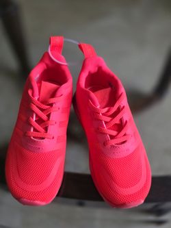 Adidas Neon Pink/Orange Size 8 Toddler Girl Sneakers NEW WITHOUT BOX
