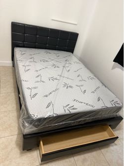 Full bed frame with mattress all new furniture free delivery free installation
