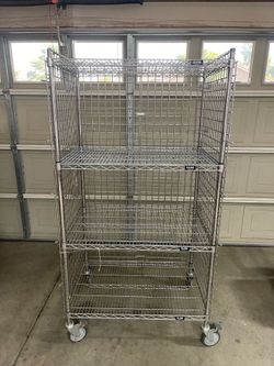 ULINE Chrome Mobile Shelving - 36 x 24 x 69"