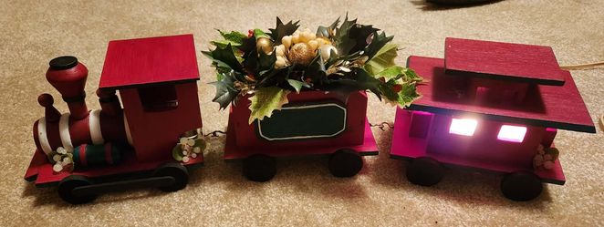 3 Piece Christmas Train Set decor Music Box