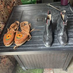 Zapatos De Baile Florcorico Y Huaraches Mexicanos