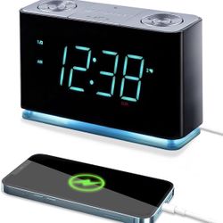 Emerson Smartset Alarm Clock Radio w/ Bluetooth Speaker + USB Port for IOS/Android