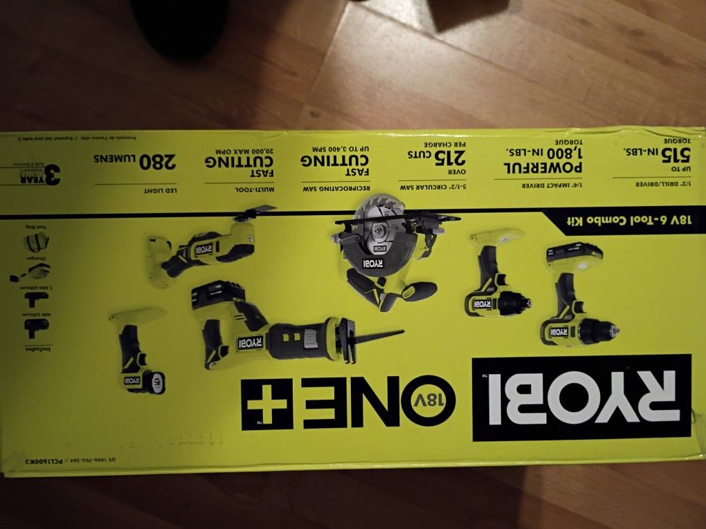 RYOBI 18V ONE+ 6-Tool Combo Kit - Brand NEW in Box! 🛠️