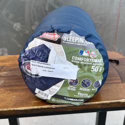 coleman sleeping bag youth up to 4feet 11 inches MLB **see the picture on color 