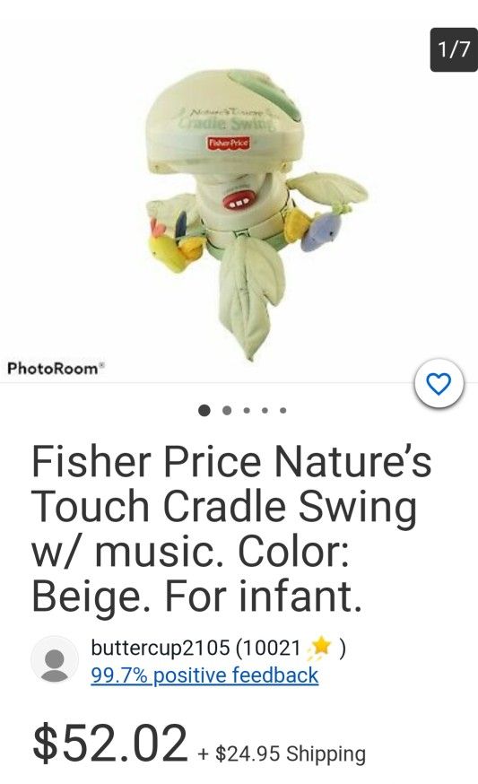 Gender Neutral Fisher Price Nature s Touch Full Size Cradle Swing for Sale in Mundelein IL OfferUp