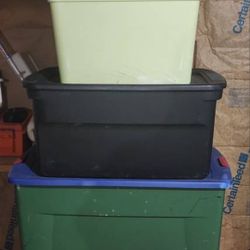 Plastic Crates & Containers w/ Lids