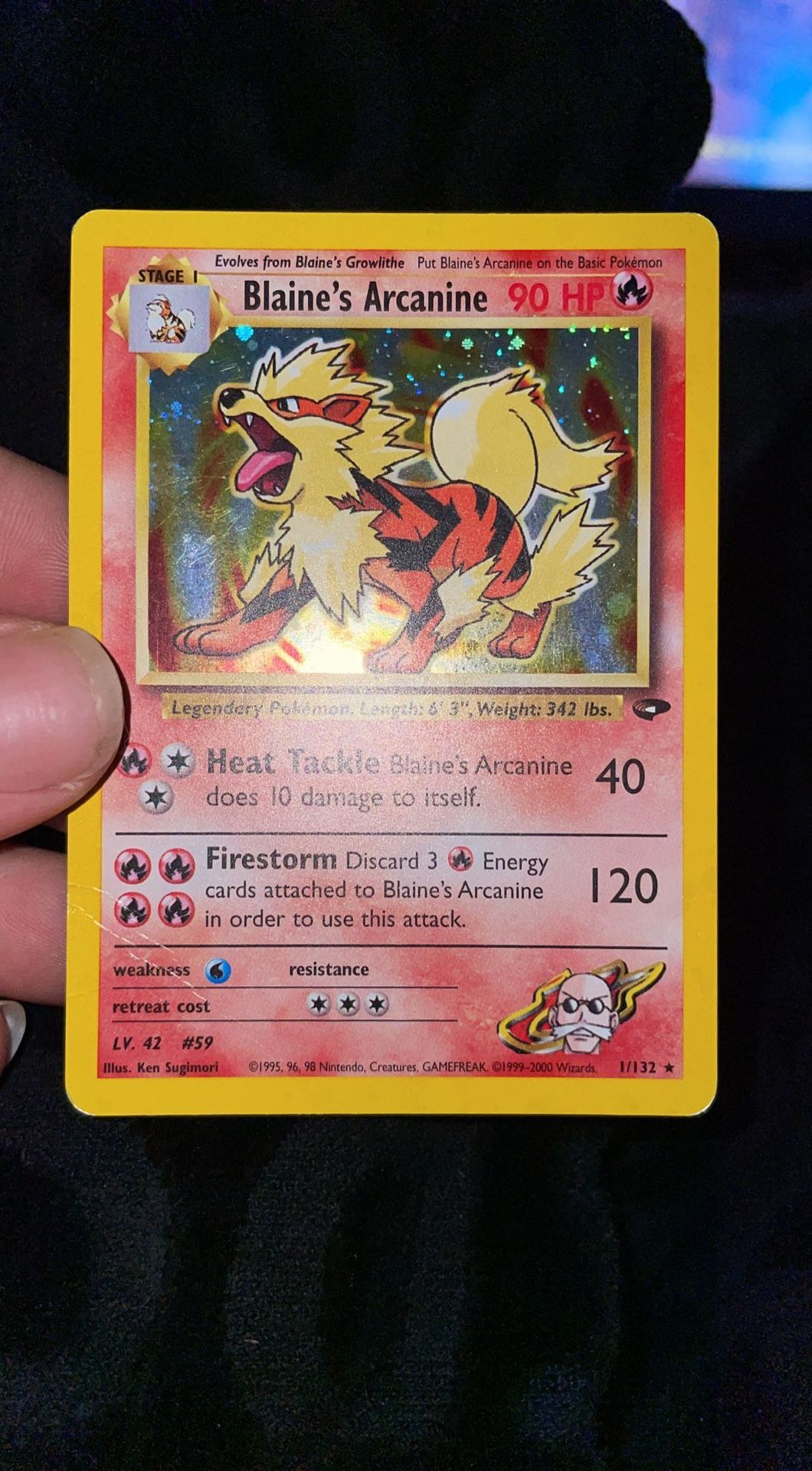 Blaines Arcanine Holo 1 132