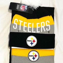Pittsburgh Steelers Tobaggan And Scarf 