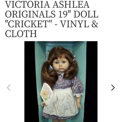 Ashlea Victoria Collectible Doll With Original Tags