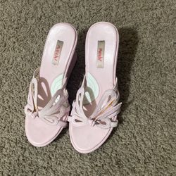 Pink Butterfly  Vintage Heels 