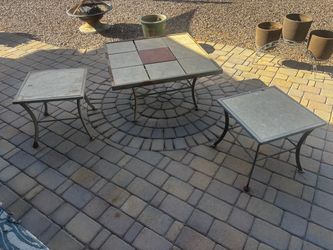 Outdoor Tile Top Patio Table Set