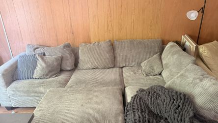 Grey Corduroy Couch