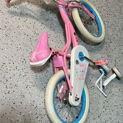 Girls Bike for Ages 2-7 Years Old Kids, 12 14 16 Inch Bicycle Princess Style for Toddler and Child with Training Wheels & Basket & Streamers
