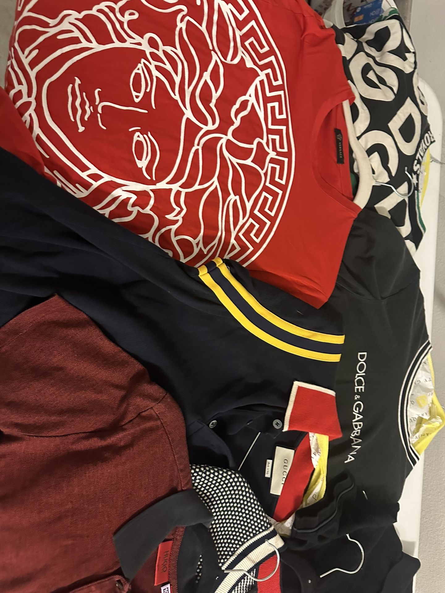 Gucci, Versace, Ferragamo, Louis Vuitton Men’s Shirts, Polos Button Ups And Sneakers