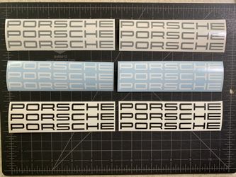Porsche Stickers (6) 5” Wide