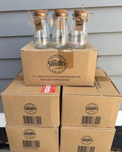 NIB Smith’s Mason Jars 100mL Mini Glass Jars for Small Storage, Party Favors, Decor, Keepsakes  (Ea 4” x 2”) - $5 per 12 Pack