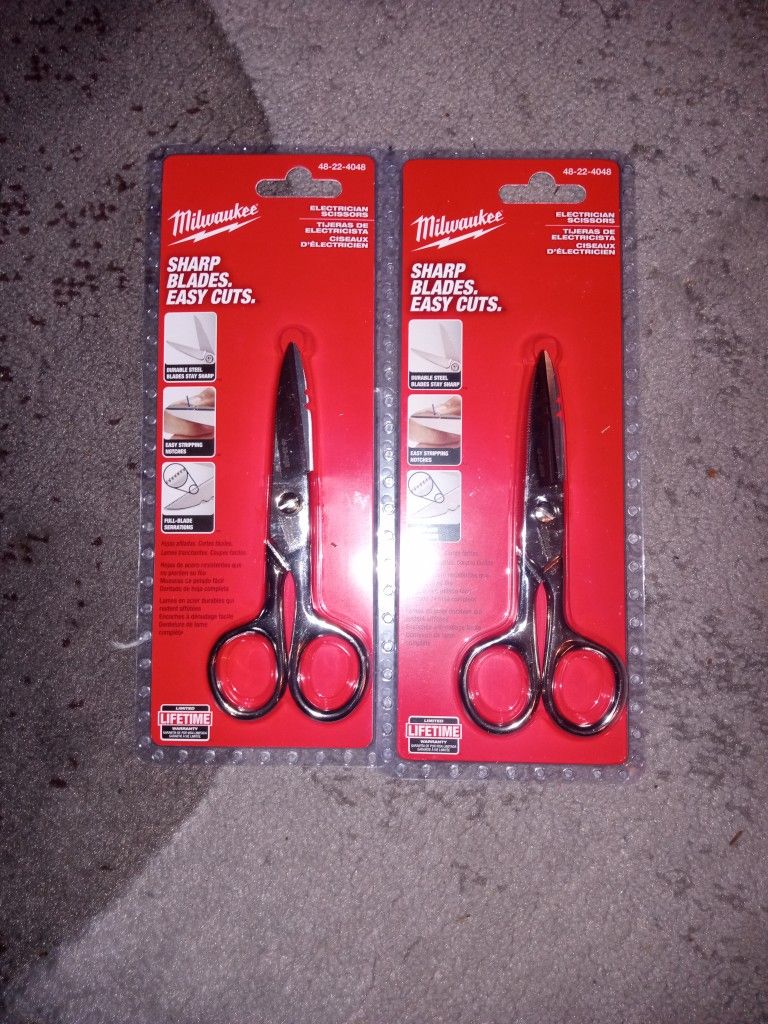 Milwaukee Electrician Scissors 2 Pair