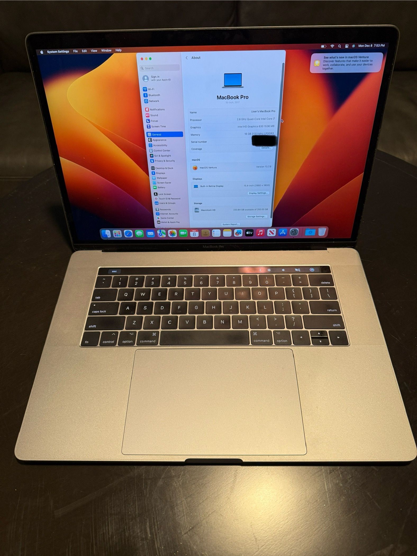 A1707 – MacBook Pro 15-inch 2017
