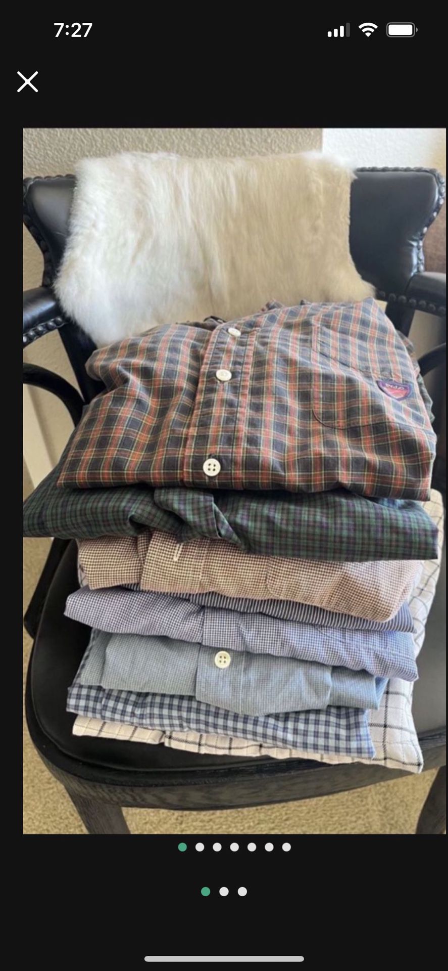 Men’s Shirts. $45 Bulk Lot 8 Men’s Shirts. One Vest. Dress Shirts. Ralph Lauren, Brooks Brothers, J Crew, joeseph and Lehman, Nautica      3-Ralph La