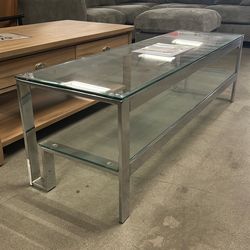 Glass TV Stand (fit 65” TV) Floor Model Sale!
