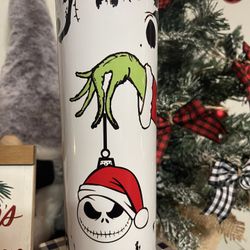 Jack and grinch custom 20 oz tumbler 