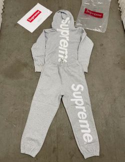 Grey and white supreme set multiple sizes