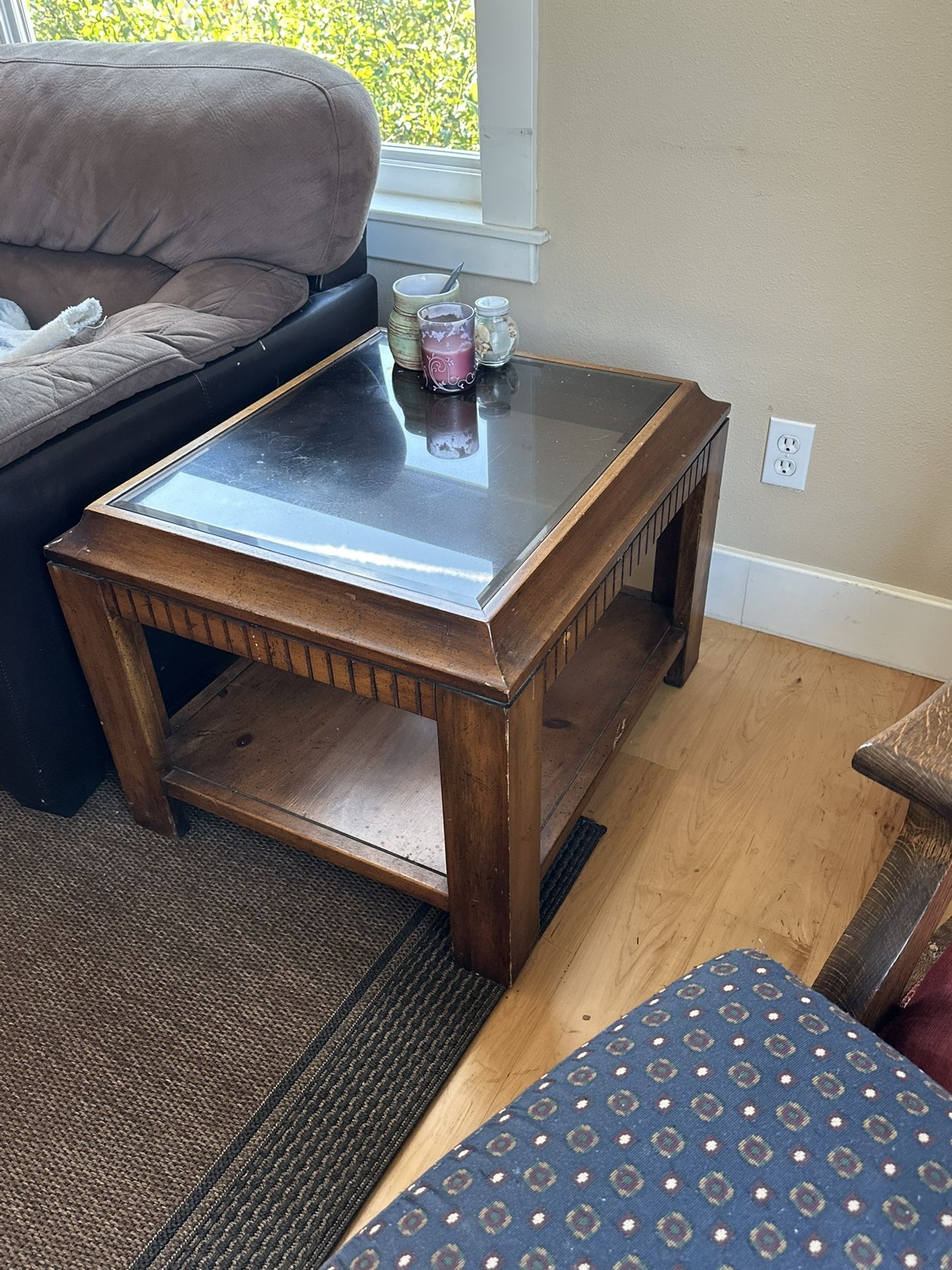 Matching Glass End Tables 