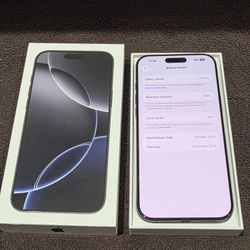 iPhone 16 Pro Max 256G -Unlocked- Battery 100%