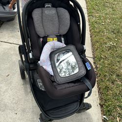 Graco Stroller, Car Seat, Base And Accessories 