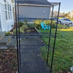 5 Tier Wire Shelf Black