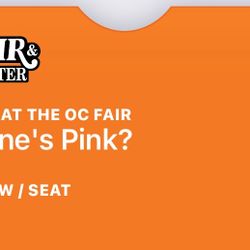 Pink Floyd Best Cover Band: Which Ones Pink, Aisle Seats, Includes OC Fair admission. 