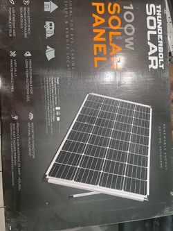 NEW Thunderbolt Solar 100W Monocrystalline Solar Panel – Never Used