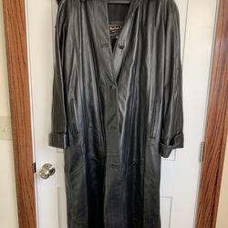 Women’s Long Leather Coat 