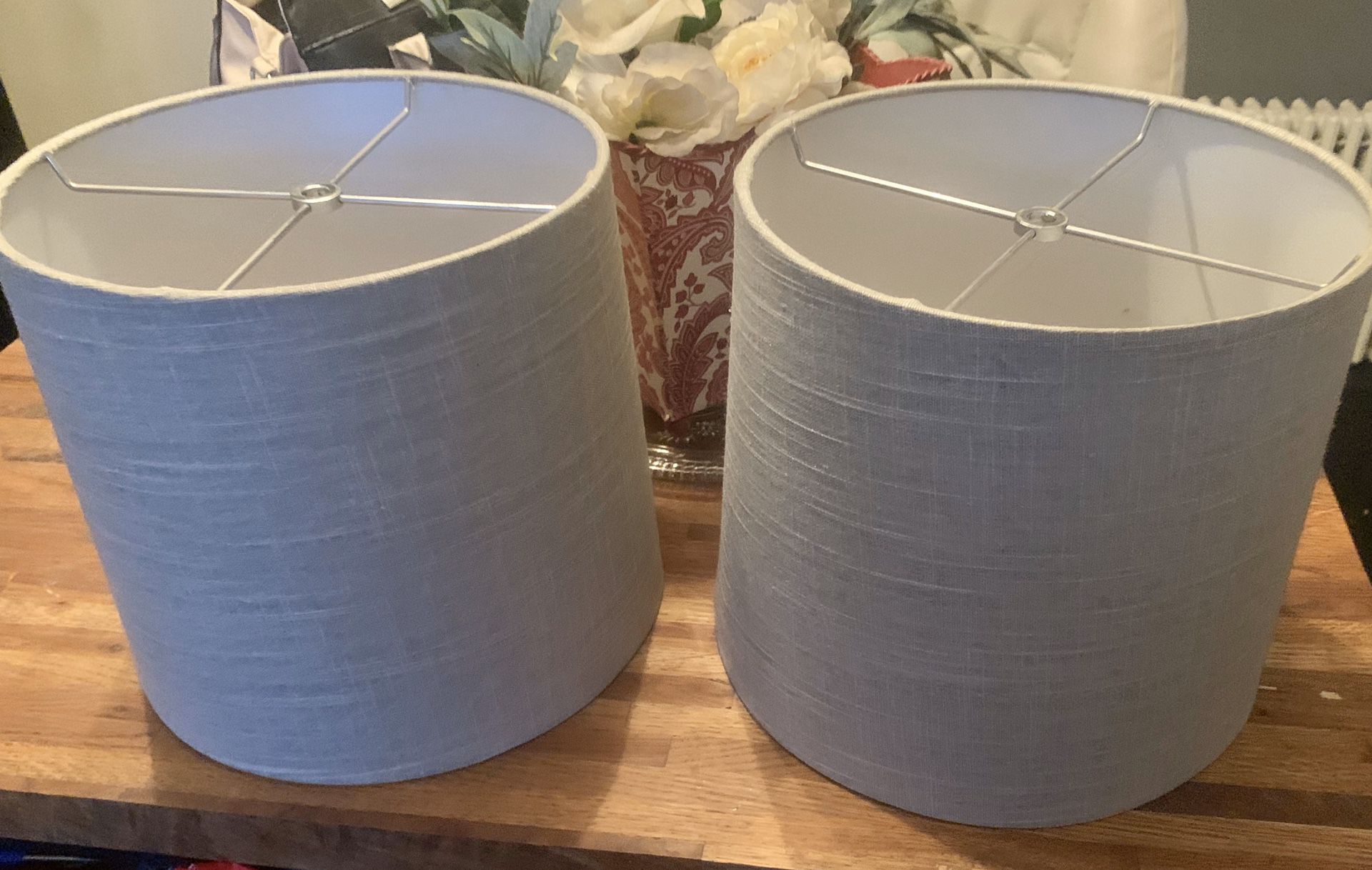Set of light grey lampshades