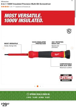 1000V Insulated Precision Multi-Bit Screwdriver 8-in-1