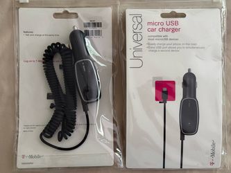 2 New T-Mobile Micro USB Car Chargers – $12