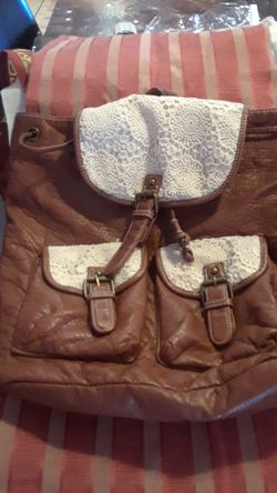 Brown backpack/purse