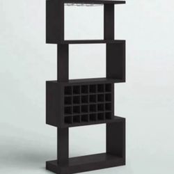 24 Bottle Floor Wine Bottle & Glass Rack gently used