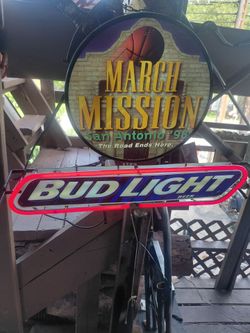 Budlight neon March Mission San Antonio 1998 NCAA Final Four