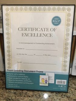 Certificate frame brand new