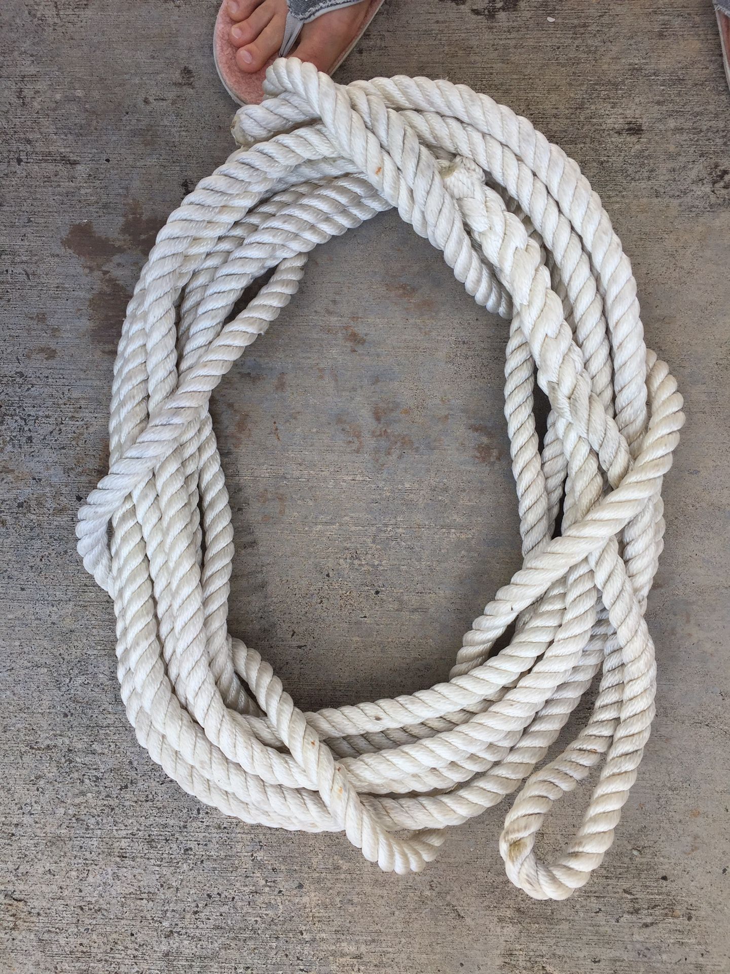 3/4" x 40' dock line with 12" eyelet