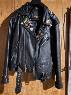 Genuine leather biker jacket (Large)