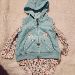 New Baby Girl Vest and onesie 6 Months
